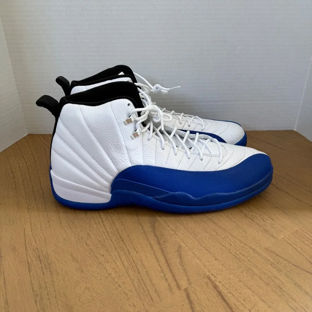 Nike Air Jordan 12 Retro Blueberry CT8013-140 Men's Size 15 White Game Royal